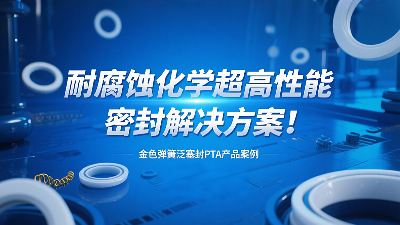 金色彈簧泛塞封PTA產(chǎn)品案例 ? 耐腐蝕化學(xué)超高性能密封解決方案！?