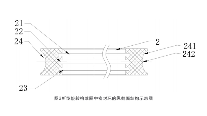 圖2新型旋轉(zhuǎn)格萊圈中密封環(huán)的縱截面結構示意圖