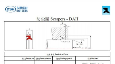 新版防塵圈DAH規(guī)格尺寸表